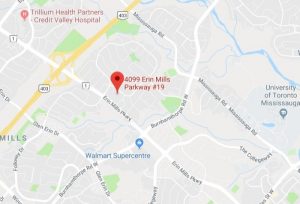 Google map to Erin Mills Wellness and Health Centre